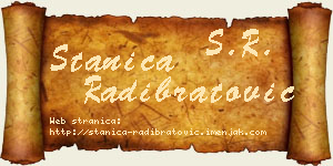 Stanica Radibratović vizit kartica